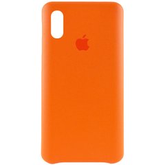 Кожаный чехол AHIMSA PU Leather Case Logo (A) для Apple iPhone X / XS (5.8"), Оранжевый