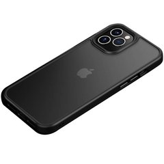 TPU+PC чехол Metal Buttons для Apple iPhone 12 Pro / 12 (6.1"), Черный