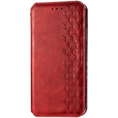 Кожаный чехол книжка GETMAN Cubic (PU) для Xiaomi Redmi Note 9 / Redmi 10X, Красный